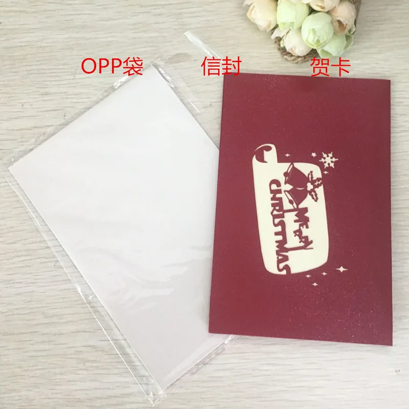 1 шт. колокольчики Рождество 3D лазерная резка всплывающая бумага ручная работа