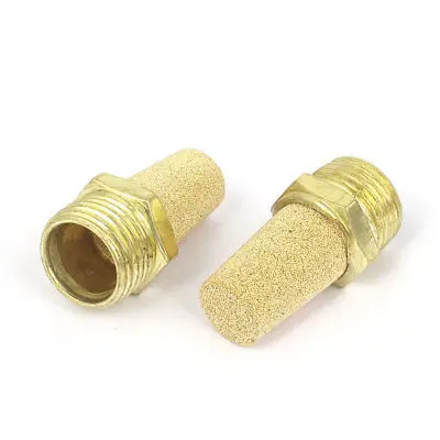 

1/2BSP Male Thread Brass Pneumatic Air Exhaust Breather Muffler Filter 2pcs
