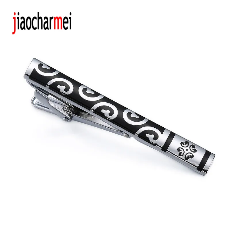 Брендовые мужские тонкие Зажимы для галстука короткие Серебристые