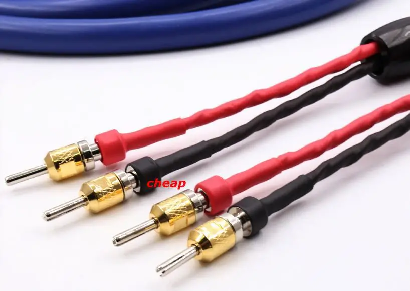 

cheap-Free shipping Cardas Clear Light speaker cable with banana plugs