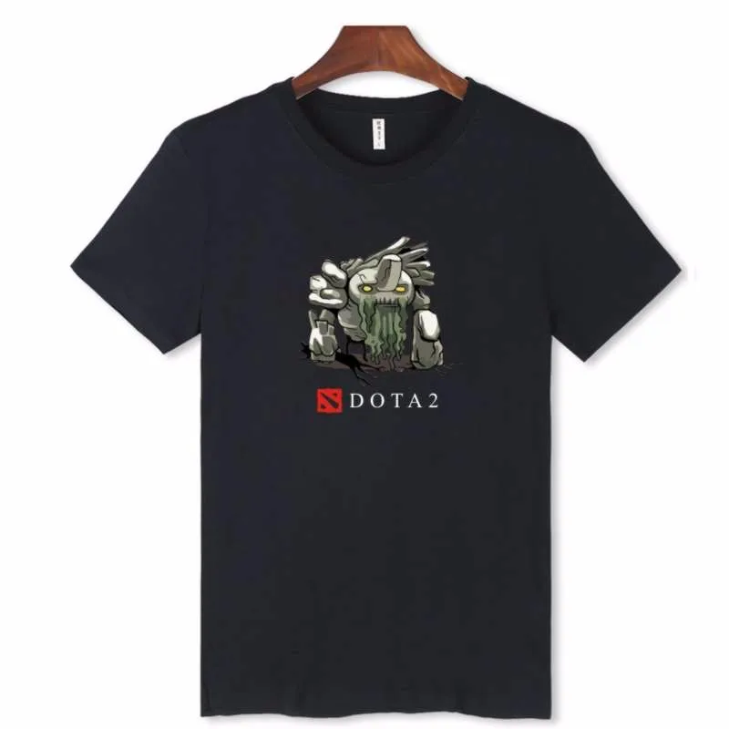 Dota2 с короткими рукавами Повседневная хлопковая Футболка Мужская Классический