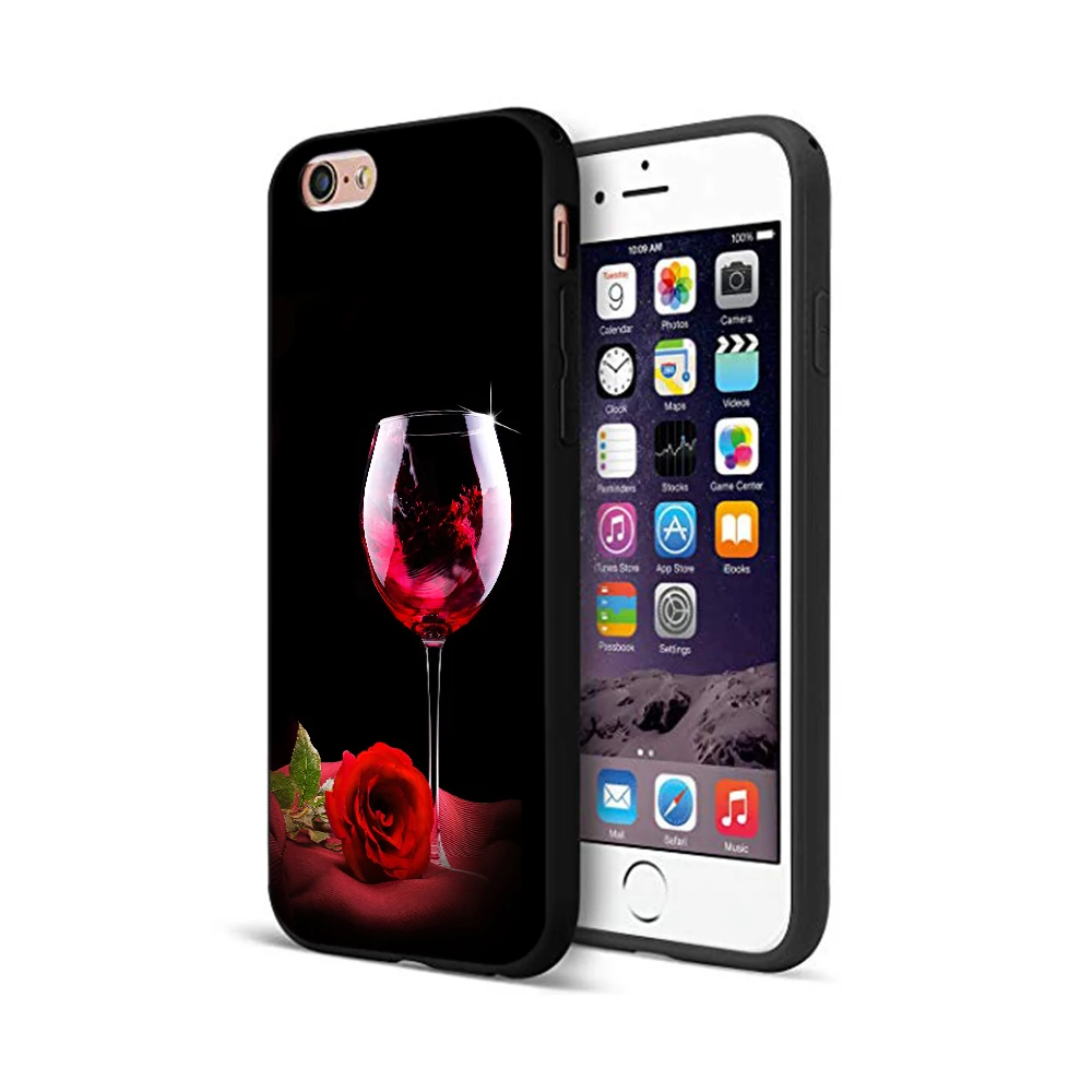 12174 Черный чехол ТПУ для iphone 5 5s se 6 6s 7 8 plus x 10 чехол силиконовый чехол для iphone XR XS 11 pro MAX чехол медведь красное вино - Цвет: 12174