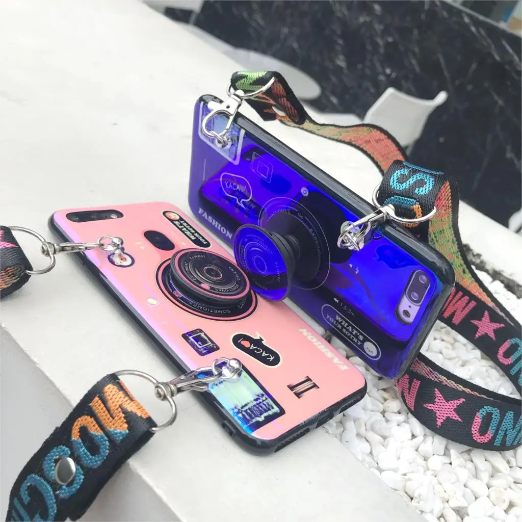 Blue Ray 3D Ретро чехол для телефона samsung Galaxy S7 Edge S8 S9 S10 Plus Funda Note 8 9 S10E Capa ремешок и