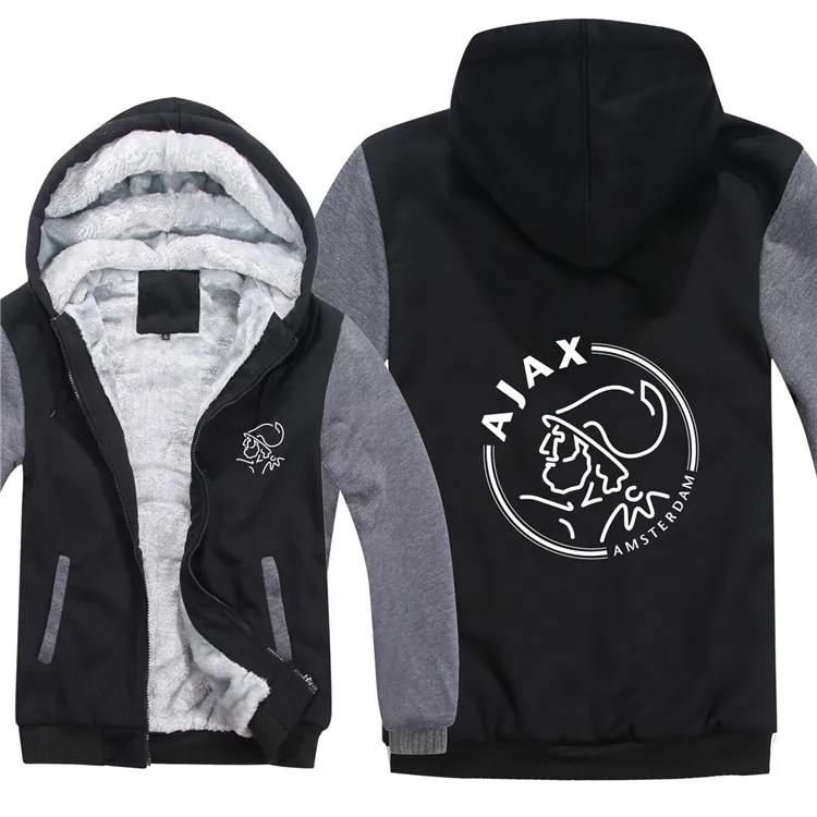 TANG большие размеры 5XL мужские толстовки Ajax толстовки куртка зимний мужской пуловер Мужское пальто повседневная шерстяная подкладка флисовые толстовки