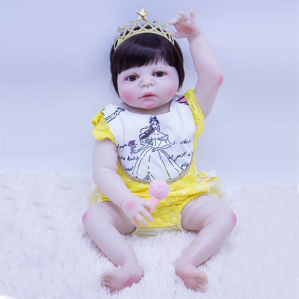 Полностью силиконовые куклы Новорожденные 23 дюйма для девочек Playmates