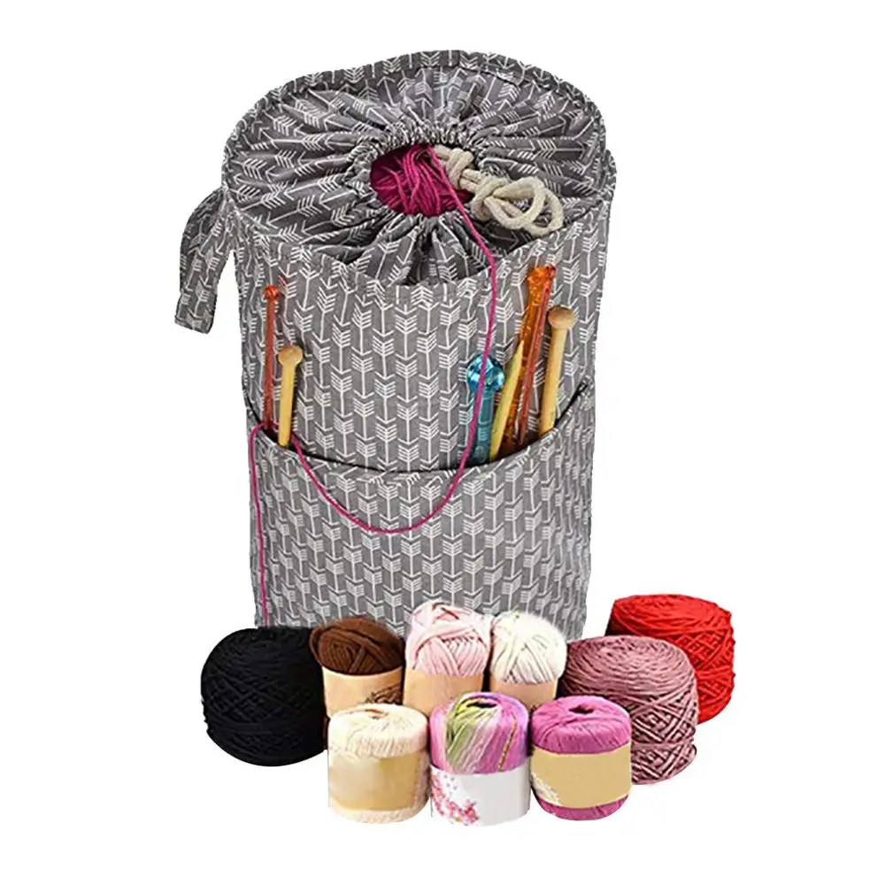 Сумка для вязания сумка хранения органайзер пряжи рукоделия внутренний