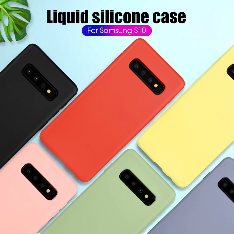Красочные Чехлы для телефона Samsung Galaxy A50 A20 A30 A40 A60 A70 S10 S10E PlusLiquid силиконовый