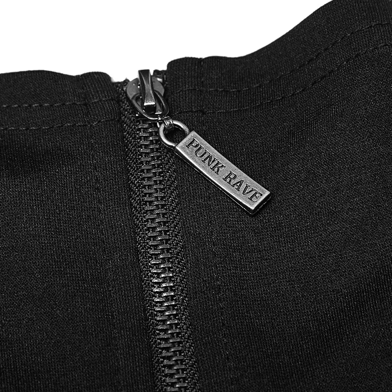 

New Punk Rave Classic Retro Casual Diablo Series Fashion Lolita Girls High-collar Dress OPQ292