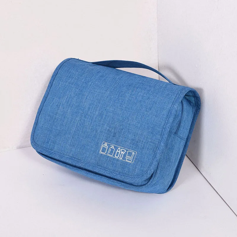 Blue 2 Модные женские дорожные нейлоновые водонепроницаемые косметички, косметички, косметички для макияжа, органайзер для ванной комнаты, Портативная сумка для мытья банных крючков - Цвет: Blue 2