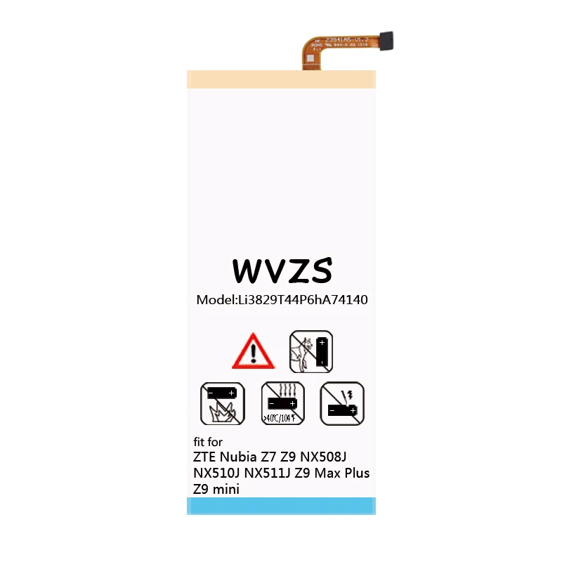 Wvzs 3900 мАч литий-полимерный аккумулятор Li3829T44P6hA74140 для zte Nubia Z7 Z9 NX508J NX510J NX511J Max Plus mini