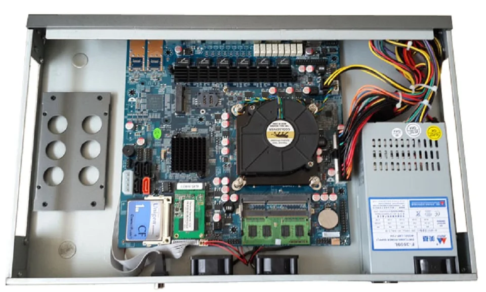 1U маршрутизатор брандмауэр аппаратное обеспечение с 6 гигабит 82574L LAN Intel quad core i5 4430 3,2G Wayos PFSense ROS поддержка 2 Гб Ram 8 ГБ SSD