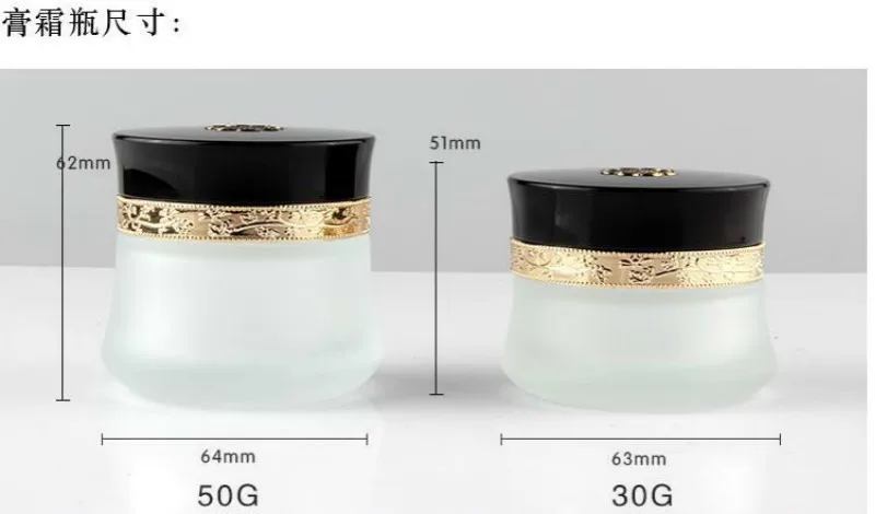 8 шт./лот матовый Стекло бутылки 120ml100ml60ml 40 мл пустой Косметика Упаковка лосьон насос бутылка черная крышка Frost Стекло Jar 50 г 30 г