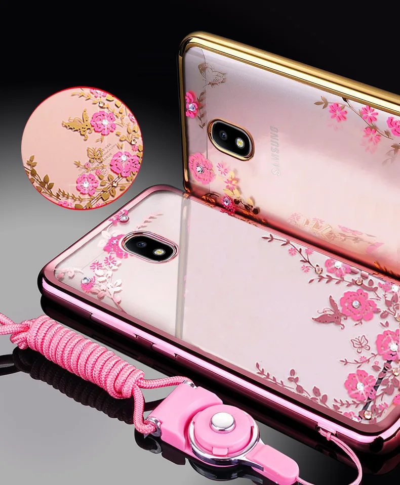 YueTuo etui, coque, чехол, чехол для samsung Galaxy j7 Pro j730 Прозрачный 3d чехол для телефона s задняя крышка Мягкий ТПУ цветочные аксессуары