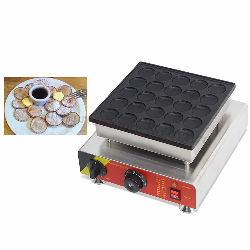 

25 Holes Classic Poffertjes Machine Pancake Puffs Grill Baker Maker Dutch Style 110V 220V for Dining Room Coffee Shop Restaurant