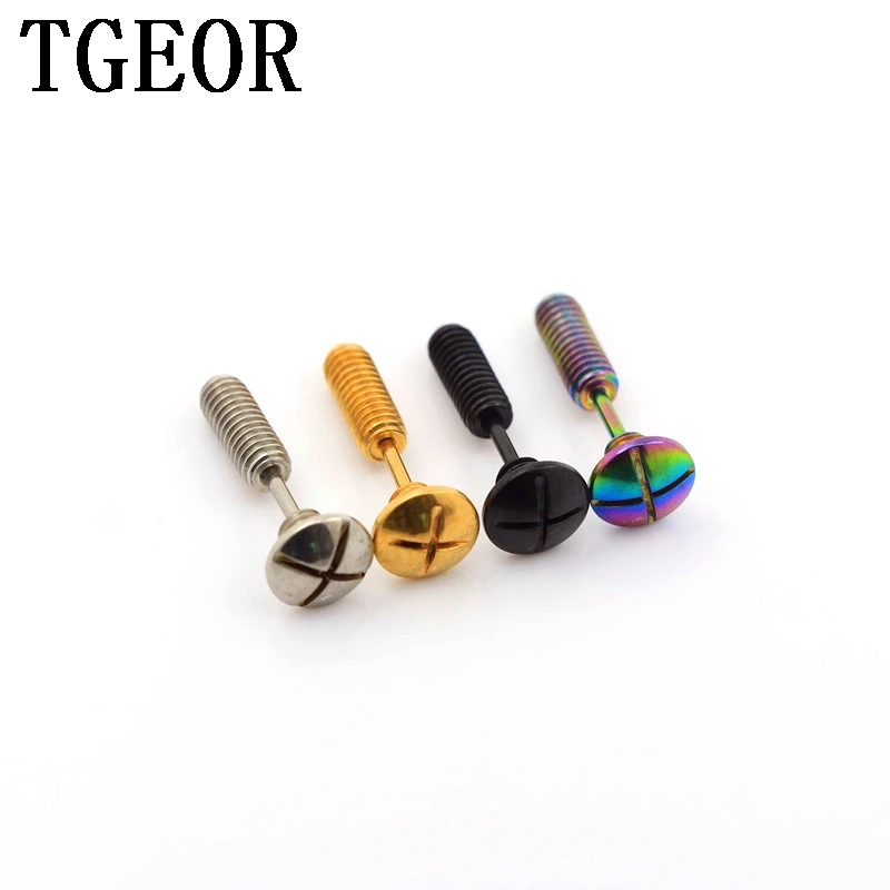 

free shipping new arrival colors 40pcs 8mm surgical Stainless Steel arc screws shape ear tragus piercing fake taper