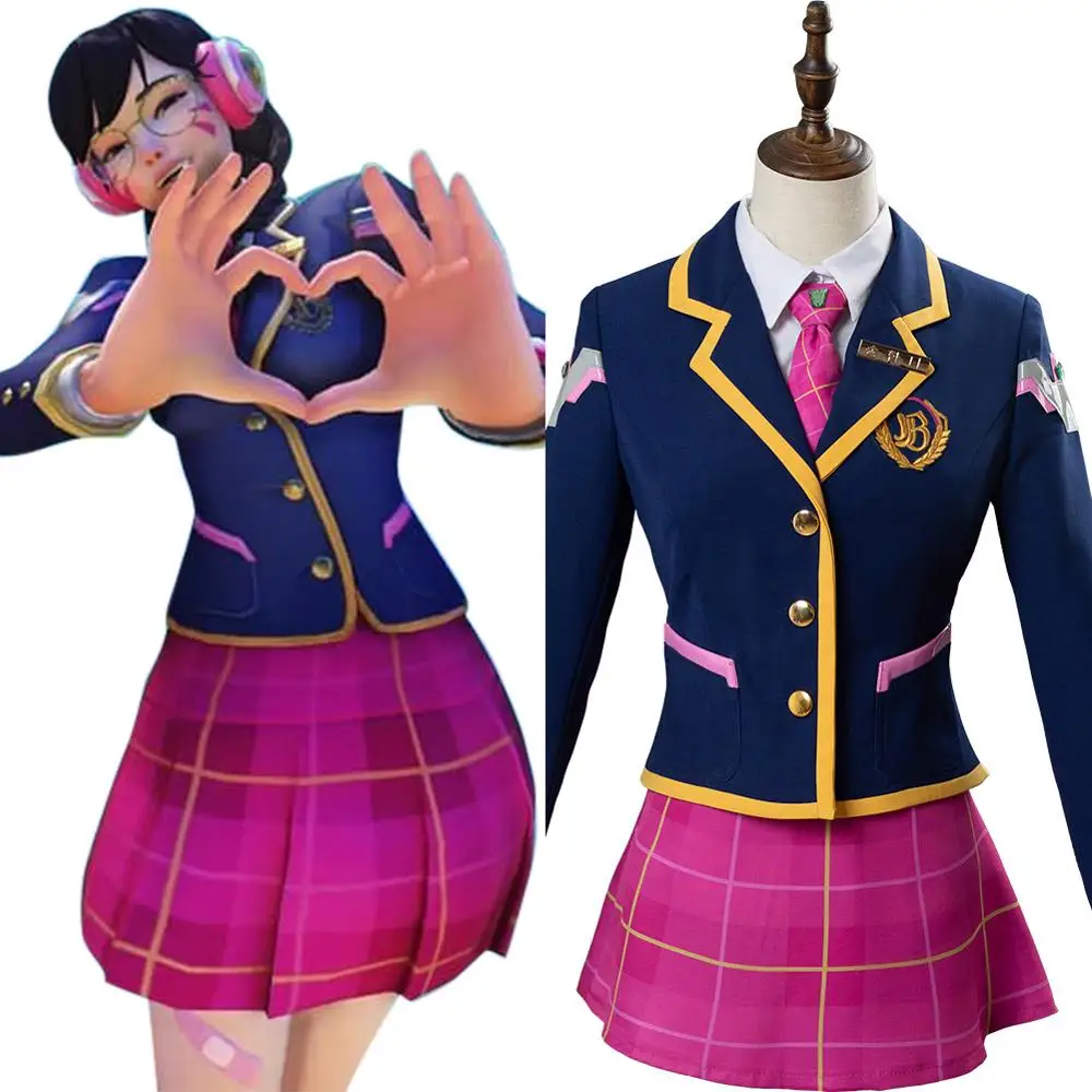 Для косплея OW Hana Песня D.VA DVA Карнавальный костюм для детей возрастом от 3 год