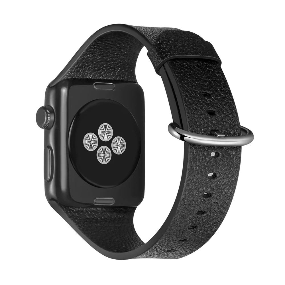 Хохлатый ремешок из натуральной кожи для apple watch серии 5/4/3/2/1 ремешок 42 мм/38 мм/44 мм/40 мм correa браслет наручный ремень для iwatch
