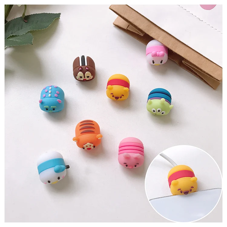 Мультяшный usb-кабель для защиты данных Кукольный Аксессуар укуса животных