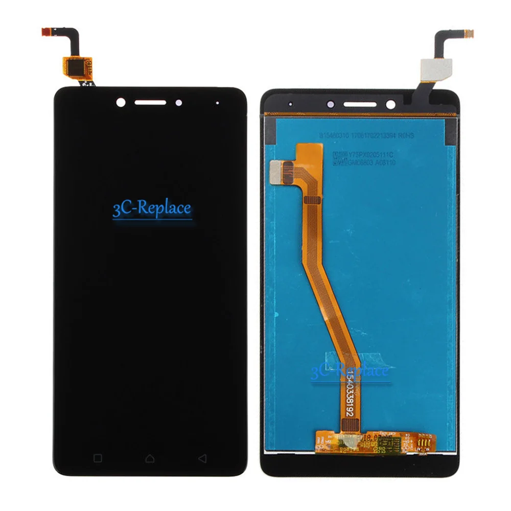 Протестированный черный/белый/золотой 5,5 дюйма для lenovo K6 Note/K6 Plus ЖК-дисплей кодирующий преобразователь сенсорного экрана в сборе/или только сенсорный