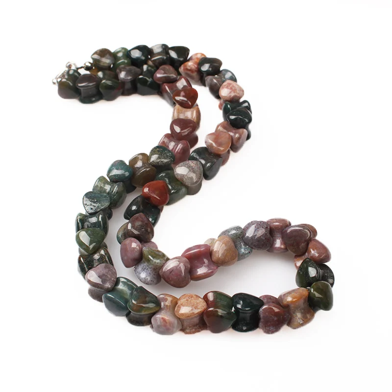 2017 Hi-Q N Natural Stone Beads Heart Necklaces Women Chain 45CM Choker Necklace Pendants Charm Bohemian jewelry | Украшения и