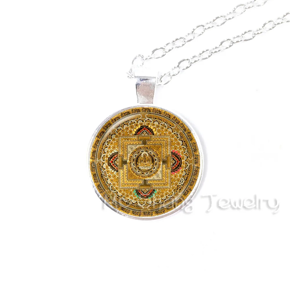 1 шт. буддийская Шри Янтра кулон ожерелье Мандала Сакральная Геометрия