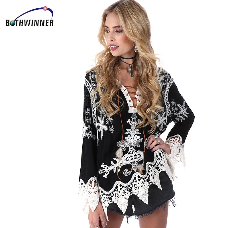Модная футболка Bothwinner женские сексуальные кружевные футболки|lace tee|tee topfashion tees |