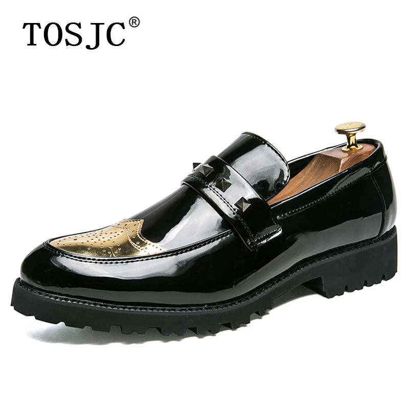 TOSJC/Модные Мужские модельные лоферы дышащая обувь без застежки в деловом стиле