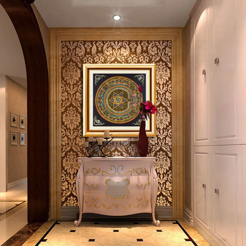 Nepal buddhist shrine mandala faith buddha oil canvas art painting wall tibet thangka printed home decor |