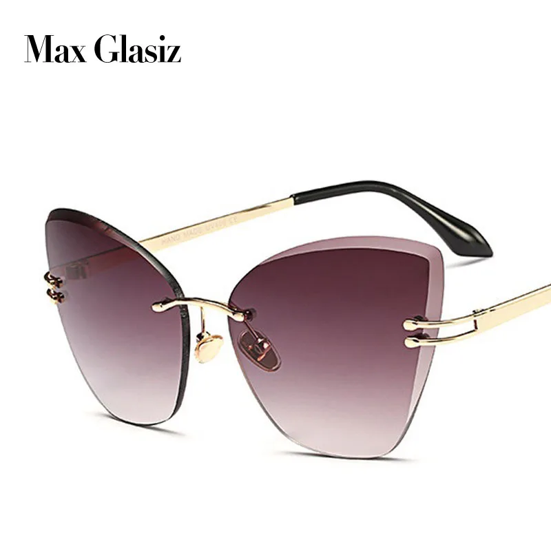 Женские солнцезащитные очки Max glasiz брендовые дизайнерские кошачий глаз без