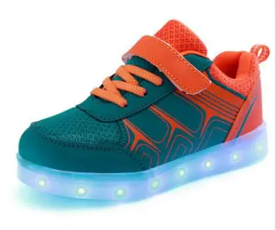 25-36 размер USB корзина Led детская обувь с светильник дети светящиеся кроссовки Детская светящаяся обувь enfant для мальчиков - Цвет: photo color