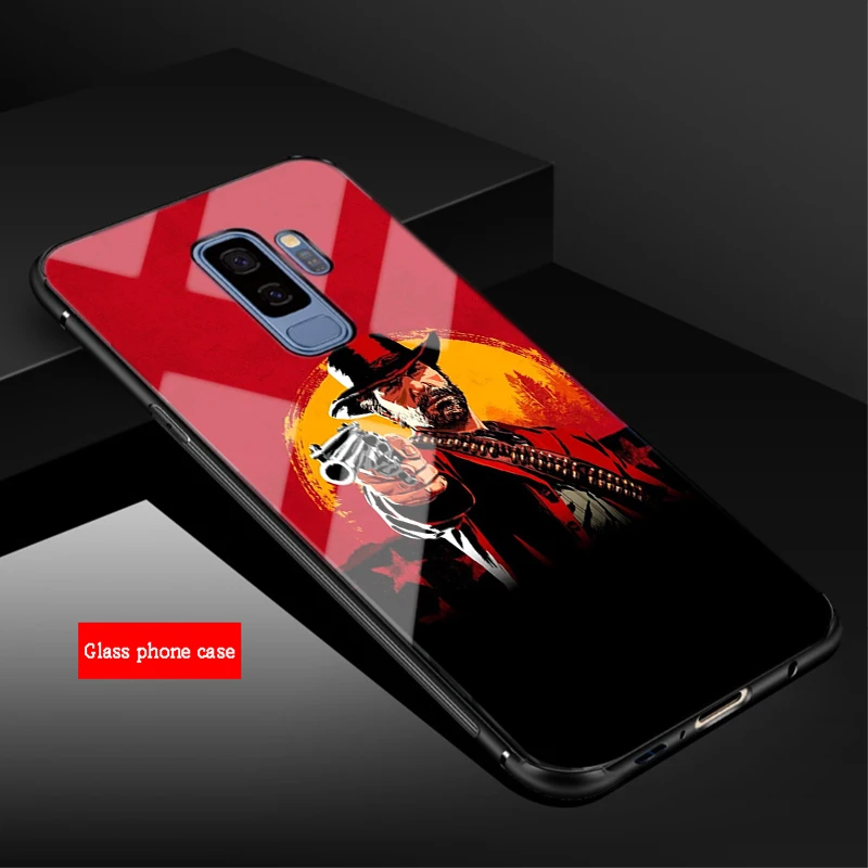 Популярные Красные Dead Redemption 2 чехол для телефона из закаленного стекла Samsung Galaxy S8