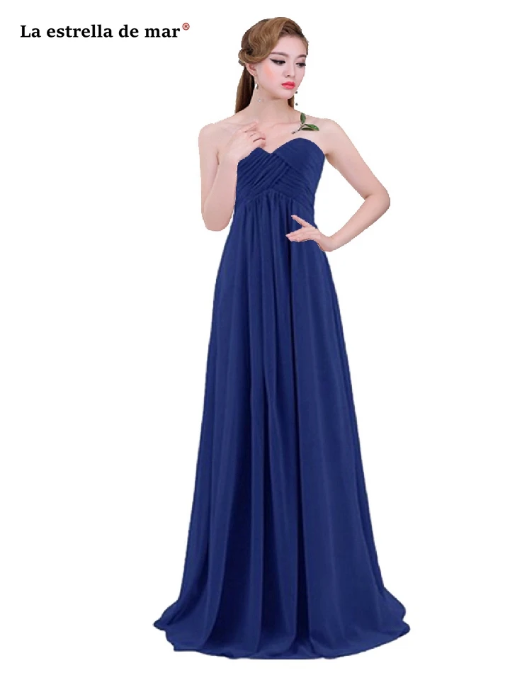 

La estrella de mar vestido madrinhaSALE Hot Chiffon Off the Shoulder A Line burgundy royal blue mint green bridesmaid dress long