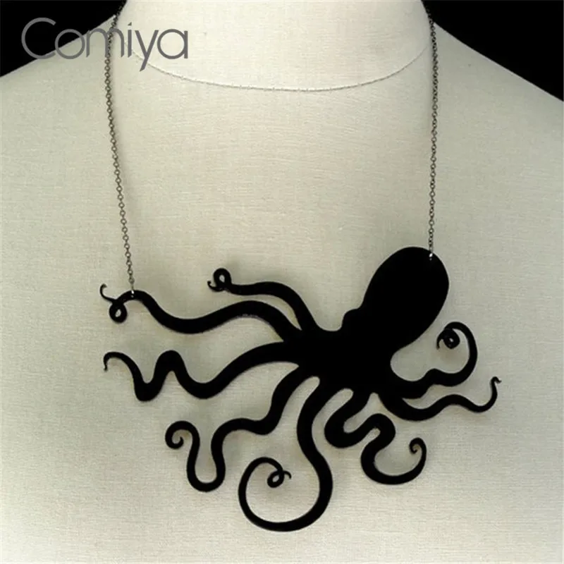 Comiya Gotic стимпанк большие ожерелья для женщин Bijoux Femme модный бренд длинная цепочка