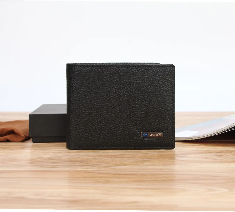 Анти-потеря Bluetooth с умным кошельком кожаный модный многофункциональный gps