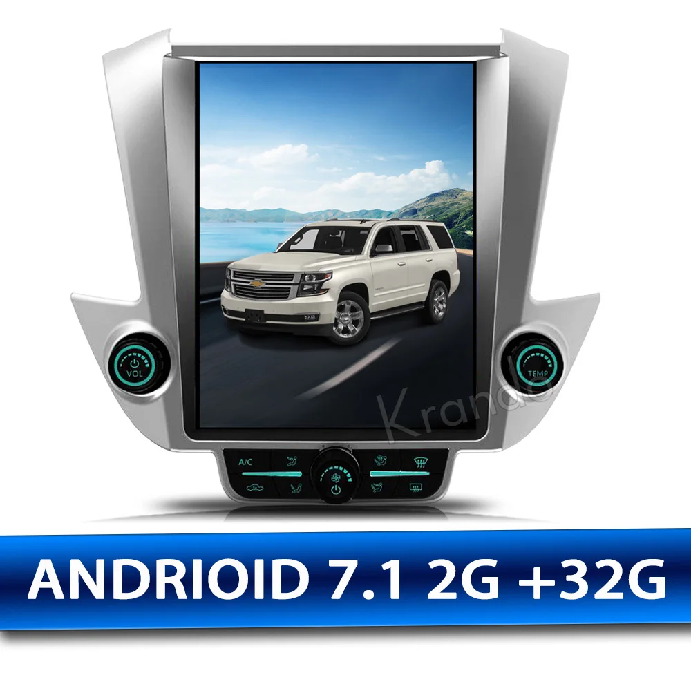 Krando Android 8,1 12," Tesla стиль вертикальный Автомобильный gps для GMC Yukon/Chevrolet Tahoe Suburban+ навигационная система Радио BT - Цвет: Черный