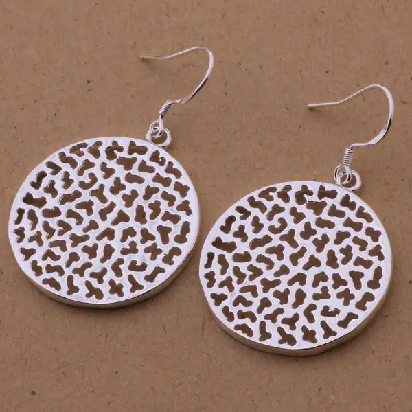 Посеребренные серьги серебряные модные ювелирные цветочный диск/btsakkza dgealxla