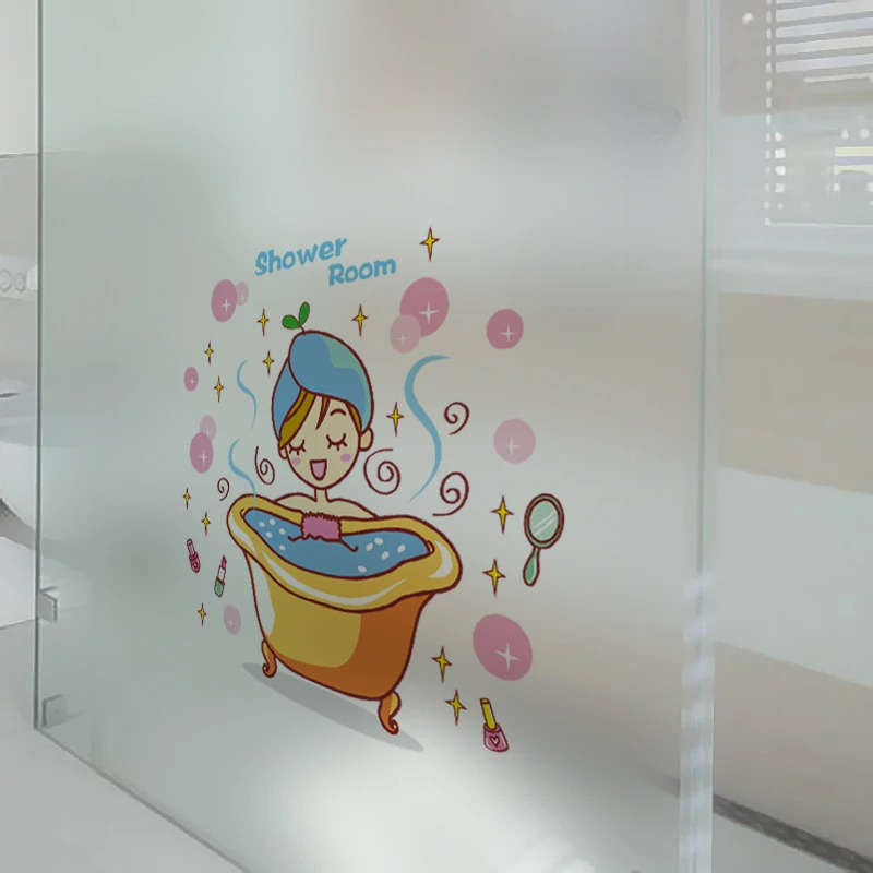 [Dreamarts] маленькая девочка для купания креативные наклейки на стену ПВХ материал