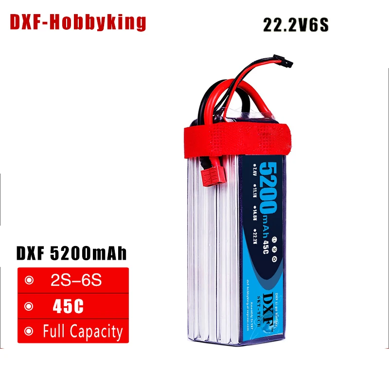 2017 DXF POWER 6S lipo батарея 22 2 v 5200mah 45c rc вертолет автомобиль Лодка Квадрокоптер