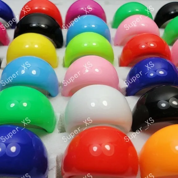 

50Pcs Whole Colourful Women Resin Plastic Rings for Womens Fashion Jewelry Bulk Lots LR245