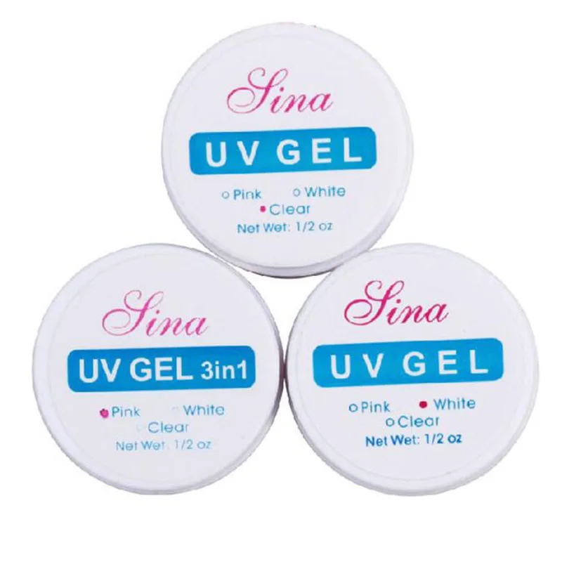 3 шт./компл. розовый белый прозрачный цвета Варианты скульптурный УФ гель ногтей