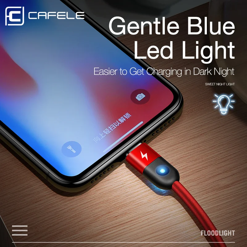 Магнитный usb-кабель CAFELE для iPhone кабель быстрой зарядки и передачи данных со