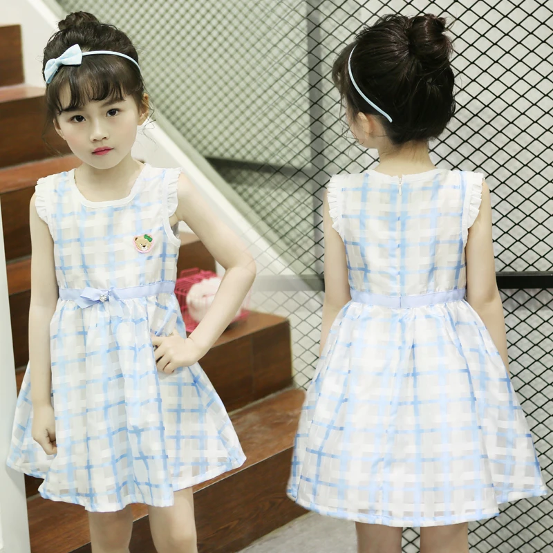 Китай Марка 2016 лук плед о-образным вырезом бальное платье туту туле летом мило