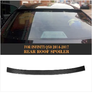 Карбоновый автомобильный передний бампер для губ, спойлер для Infiniti Q50 Sport Sedan, 4 двери, только 2013-, Черный FRP PU, передняя губка