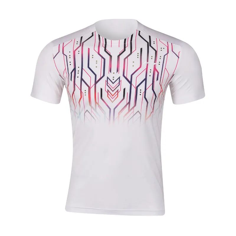 Мужская футболка для бадминтона Li Ning 81% полиэстер 19 спандекс Антистатическая