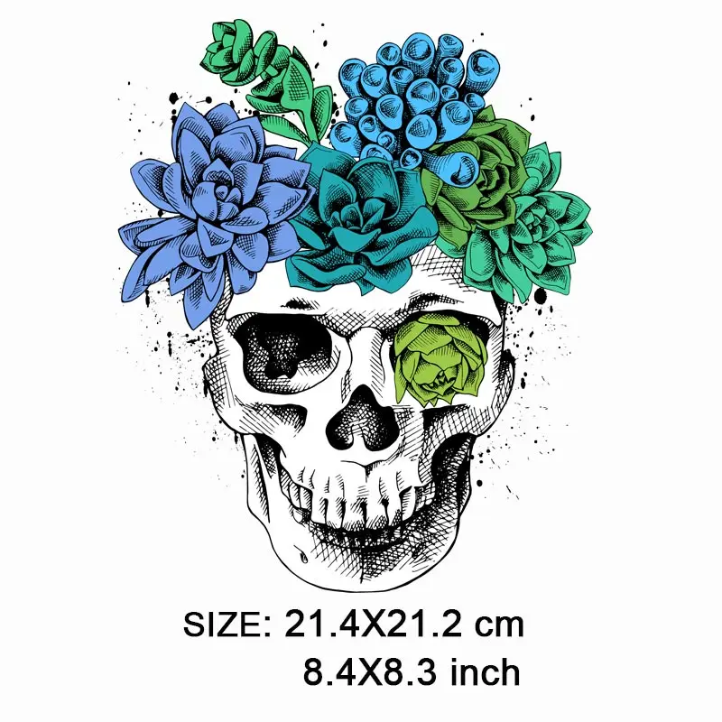 ONESAID модные гладить на нашивки череп Моющиеся взрослых мексиканский патч для