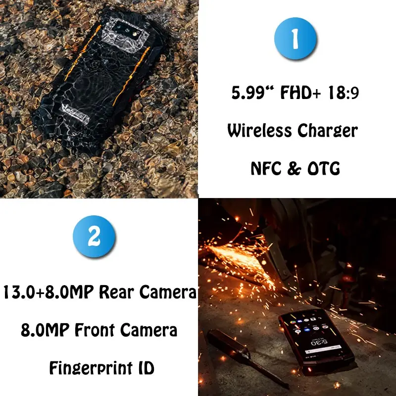 Doogee S80 lite IP68 водонепроницаемый смартфон 5 99 &quotFHD MT6763 Восьмиядерный 4G + 64G NFC 13MP