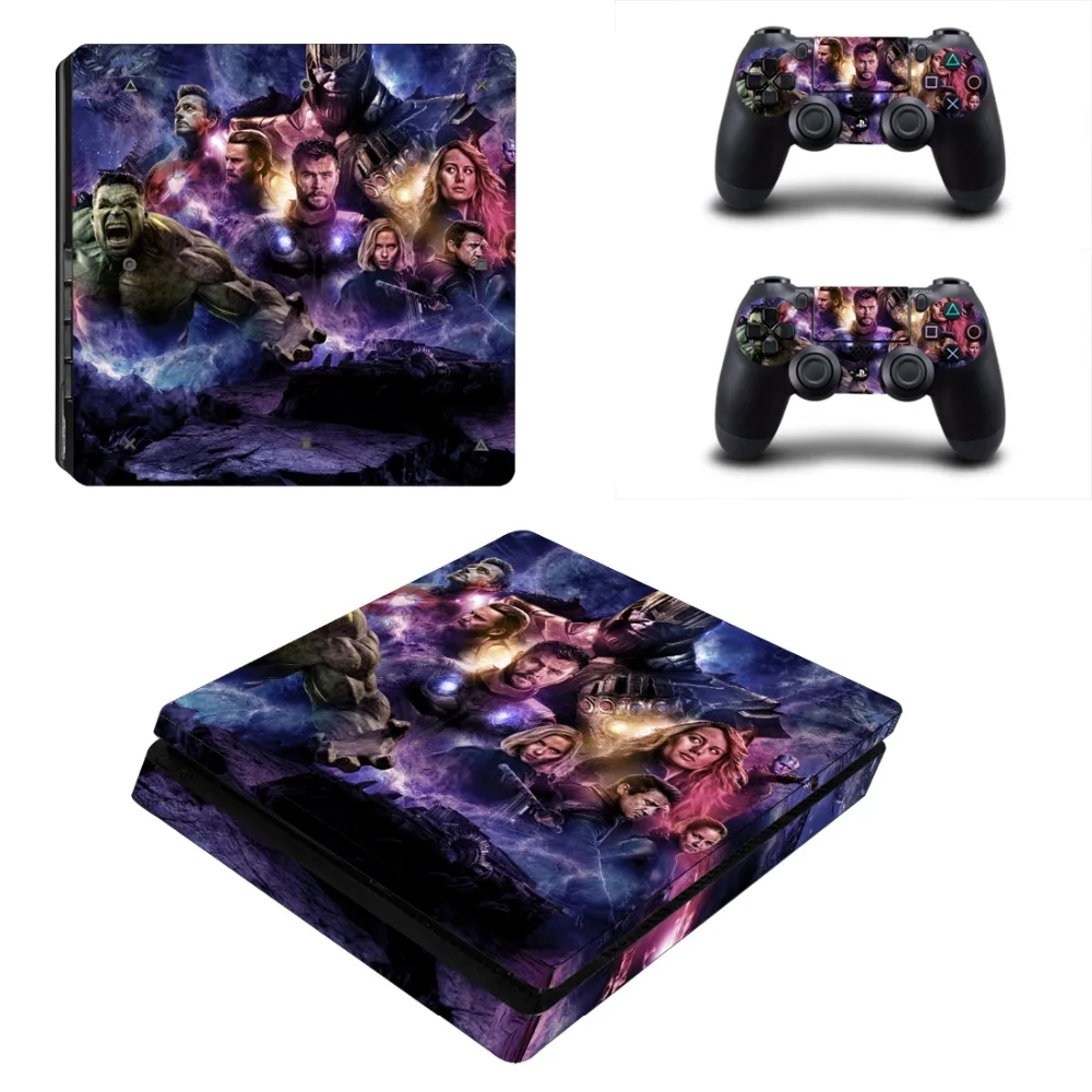 Виниловая наклейка для консоли Playstation 4 и 2 контроллеров PS4 Slim Skin|Наклейки| |