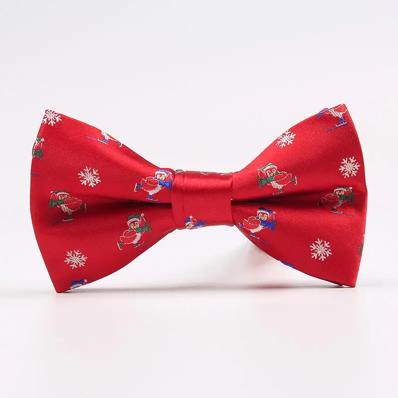 RBOCOTT Рождество Модный галстук-бабочка Bowties для мужчин фестиваль интимные аксессуары Новинка ёлки Снежинка костыль узор - Цвет: 09