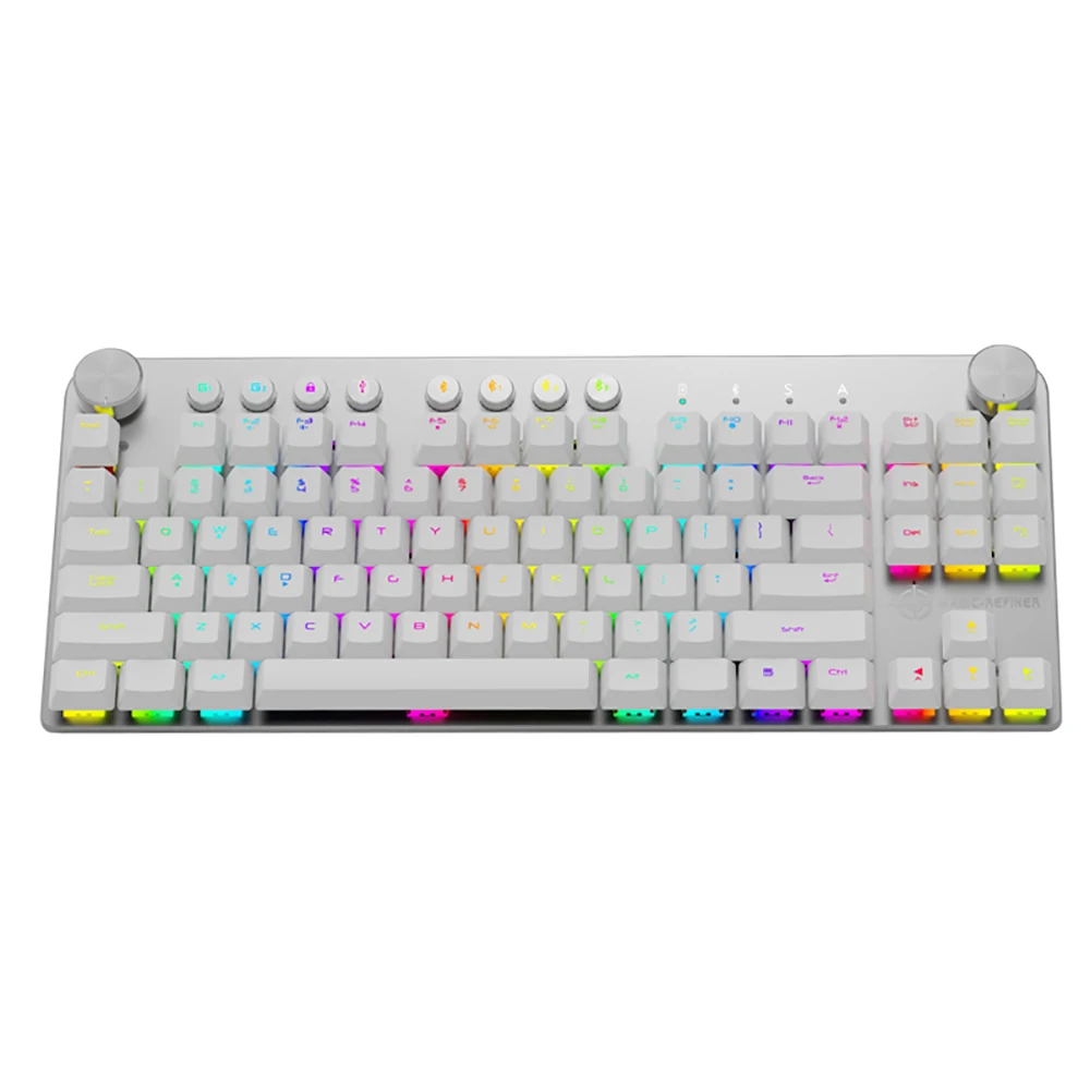 MAGIC-REFINER MK11 Механическая игровая клавиатура Проводная USB и беспроводная BT 3,0 RGB подсветка переключаемая 87 клавишная игровая клавиатура