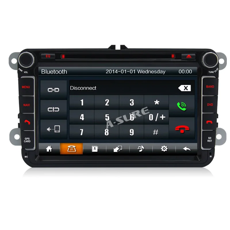 A-Sure 8 &quotАвто радио gps Sat DVD НАВИГАЦИЯ для VW Sharan Polo PASSAT B6 TIGUAN TOURAN CADDY GOLF 5 MK6 T5 сиденье
